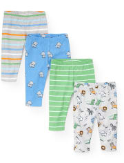 Baby Boys Zoo Party Pants 4-Pack
