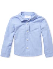 Toddler Girls Uniform Oxford Button Up Shirt