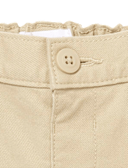 Shorts chinos de uniforme para niñas pequeñas