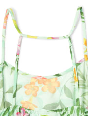 Womens Mommy And Me Tropical Floral Matching Hanky Hem Dress