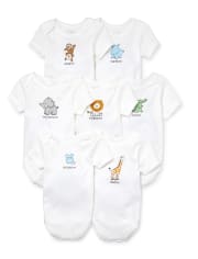 Baby Boys Days Of The Week Zoo Party Bodysuit 7-Pack