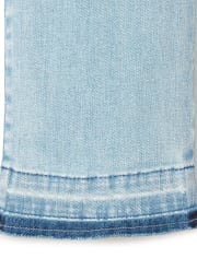 Girls Faux Pearl Denim Skinny Jeans