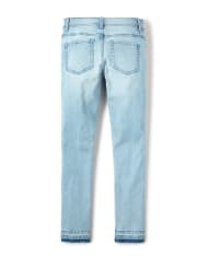 Girls Faux Pearl Denim Skinny Jeans