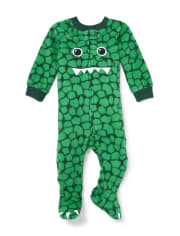 Baby And Toddler Boys Matching Family Dino Fleece One Piece Pajamas