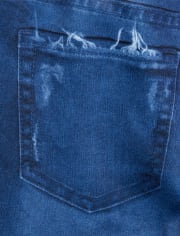 Girls Faux Denim Leggings