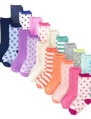 Paquete de 20 calcetines de corazón para niñas