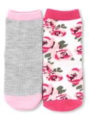 Paquete de 6 calcetines midi de leopardo para niñas pequeñas