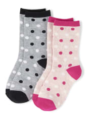 Girls Dot Crew Socks 10-Pack