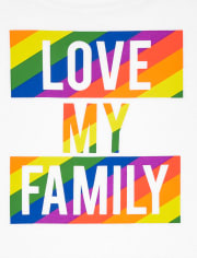 Womens Matching Family Rainbow Love Graphic Tee
