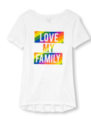 Womens Matching Family Rainbow Love Graphic Tee