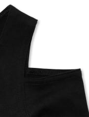 Vestido tejido con hombros descubiertos para niñas