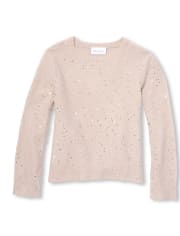 Girls Sequin Metallic Sweater