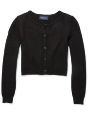Girls Metallic Cardigan