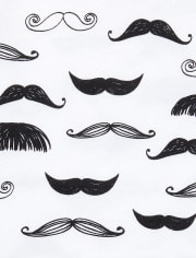 Conjunto de ropa de juego de 3 piezas con bigote para bebé niño