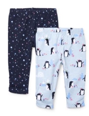 Baby Girls Penguin Pants 2-Pack