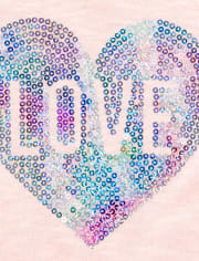 Pull léger à paillettes pour bébés et petites filles, haut haut bas