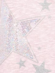 Baby And Toddler Girls Sequin Lightweight Sweater High Low Top