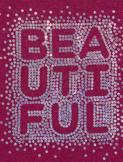 Baby and Toddler Girls Embellished Graphic Lightweight Sweater High Low Top