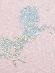 Baby and Toddler Girls Embellished Graphic Lightweight Sweater High Low Top