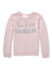Baby And Toddler Girls Sequin Graphic Icon Sweater