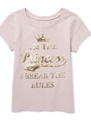 Baby And Toddler Girls Mommy And Me Foil Princess Matching Graphic Tee