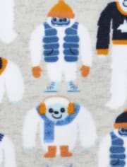 Baby And Toddler Boys Yeti Fleece One Piece Pajamas