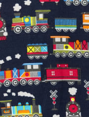 Baby And Toddler Boys Train Snug Fit Cotton One Piece Pajamas