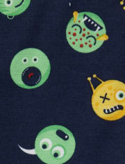 Pijamas de algodón ajustados Monster Mode para bebés y niños pequeños