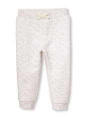 Baby And Toddler Girls Active Quilted French Terry Jogger Pants