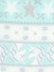 Pantalon en molleton à imprimé jacquard pailleté Active pour bébés et petites filles