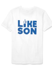 Mens Dad And Me Like Son Matching Graphic Tee