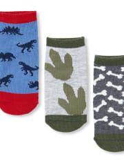 Calcetines tobilleros Dino para niños pequeños, paquete de 6