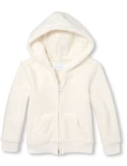 Toddler Girls Active Faux Fur Hoodie