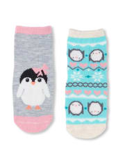 Paquete de 6 calcetines midi Fair Isle para niñas pequeñas