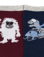 Paquete de 6 calcetines con diseño de dinosaurios para niños pequeños