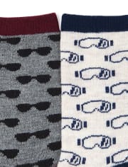 Paquete de 6 calcetines con diseño de dinosaurios para niños pequeños