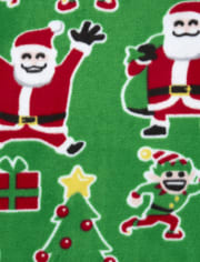 Pijama unisex de una pieza con patas de forro polar de Papá Noel familiar a juego para bebés y niños pequeños