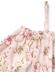 Girls Floral Off Shoulder Top
