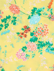 Girls Floral Cold Shoulder Top