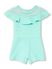 Mameluco con volantes de malla para niñas