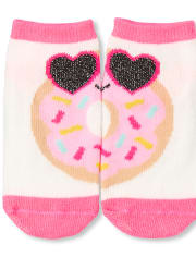 Toddler Girls Donut Ankle Socks 6-Pack