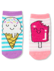 Toddler Girls Donut Ankle Socks 6-Pack