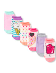 Toddler Girls Donut Ankle Socks 6-Pack