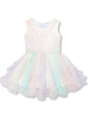 Vestido tutú con lentejuelas para bebés y niñas pequeñas
