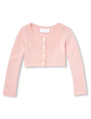 Baby And Toddler Girls Long Sleeve Cropped Cardigan