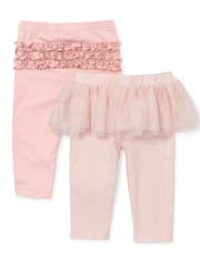 Baby Girls Ruffle Tutu Leggings 2-Pack