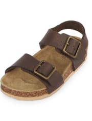 Durable Color : Black330 , Size : 12.5 M US Little Kid Toddler Kid XM-Childrens shoes Non-Slip Boys Double Adjustable Strap Leather Sandals with Arch Support