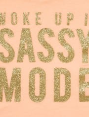 Baby And Toddler Girls Glitter Sassy Graphic Tee