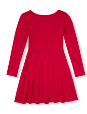 Girls Valentine's Day Heart Cut Out Dress