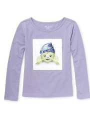 Haut à imprimé animal et sequins pour fille